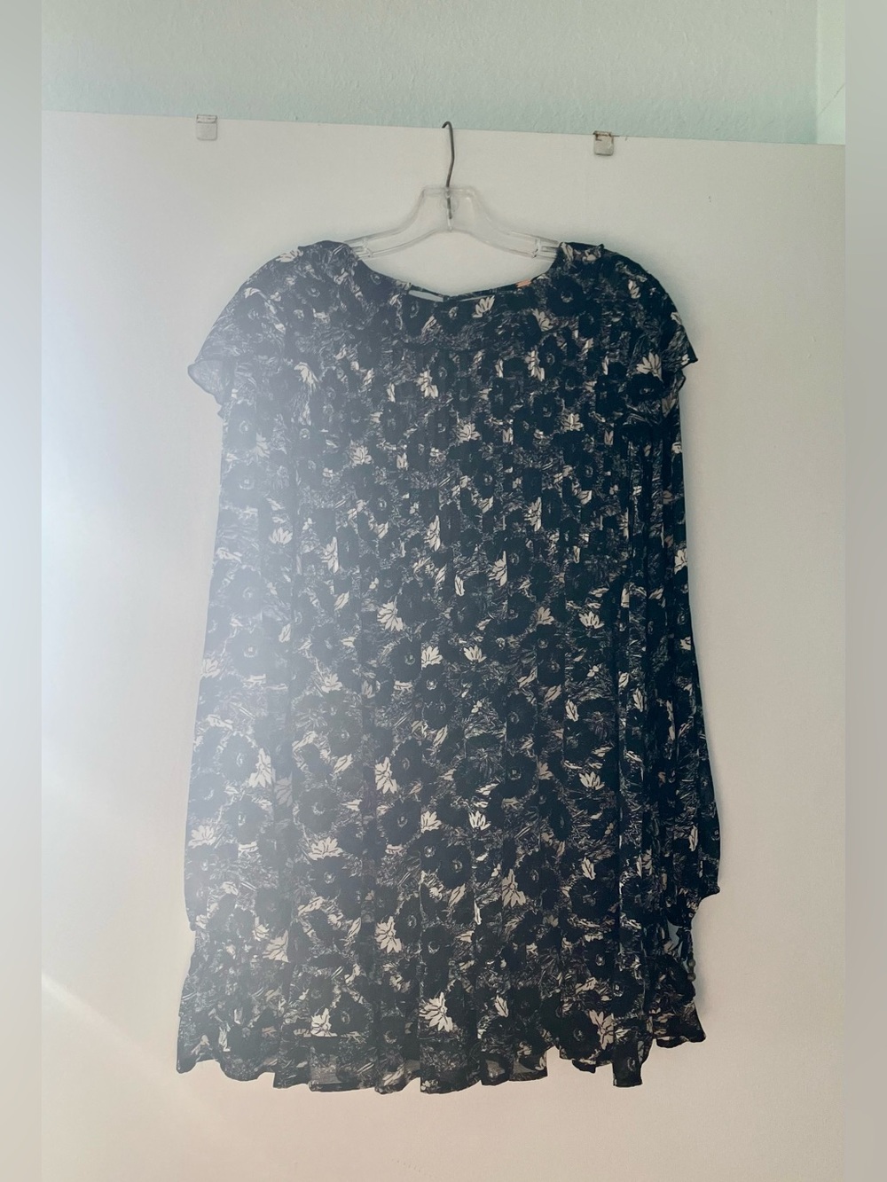 Free People Black Floral Mini Dress
